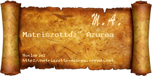 Matriszottó Azurea névjegykártya